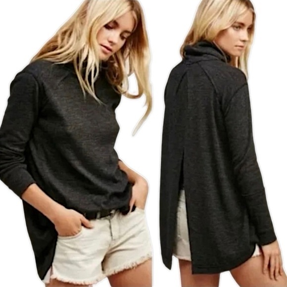 Free People Sweaters - WE THE FREE BY FREE PEOPLE SPLIT BACK LONG SLEEVE TURTLENECK TUNIC TOP